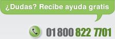 dudas o preguntas al 01 800 822  7701