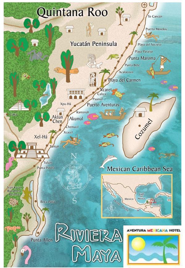 mapa riviera maya